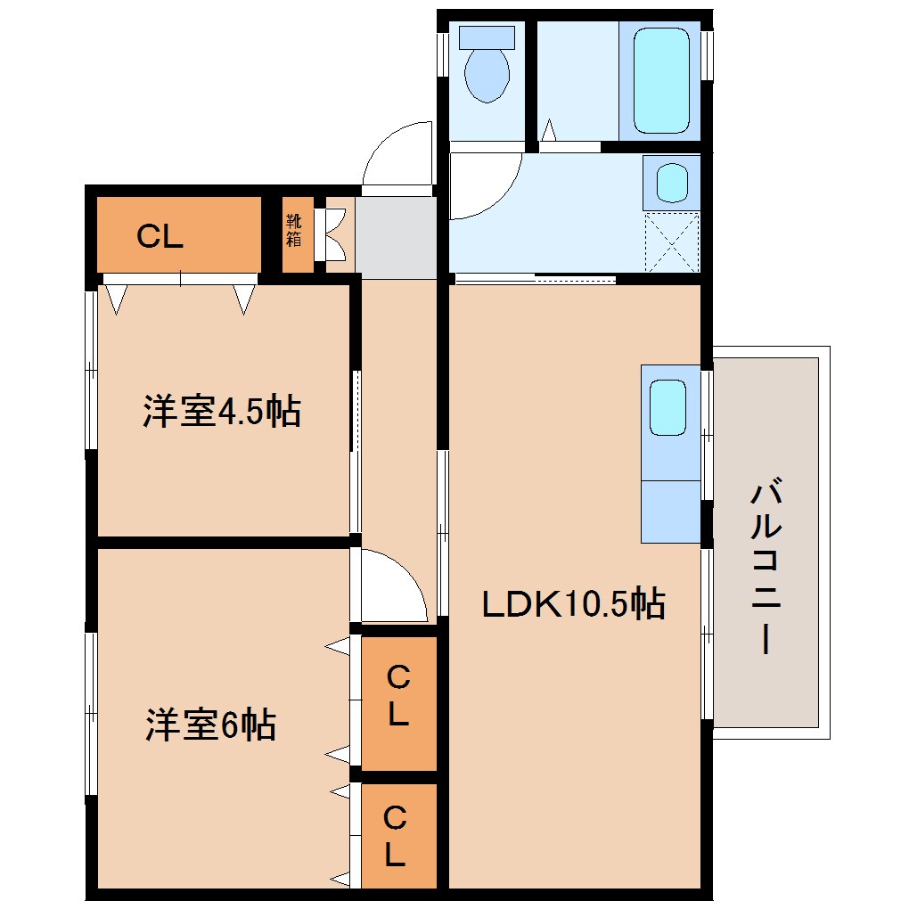 奈良駅 バス16分  大和ハウス前下車：停歩2分 2階の物件間取画像