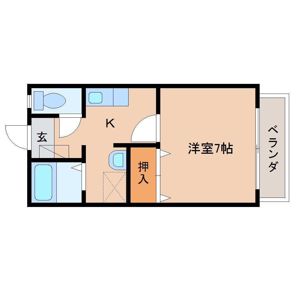 平城山駅 徒歩6分 1階の物件間取画像