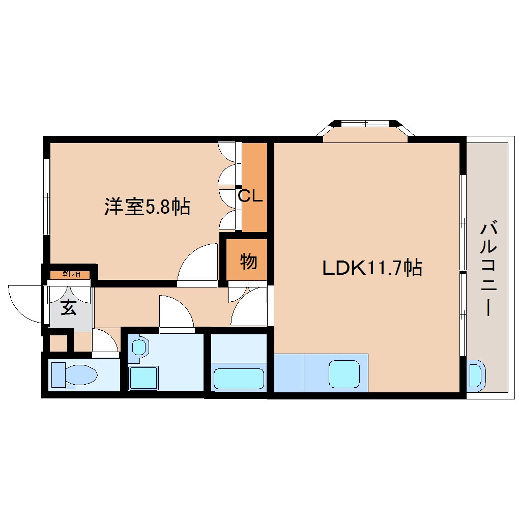 近鉄奈良駅 バス15分  州見台８丁目下車：停歩3分 2階の物件間取画像