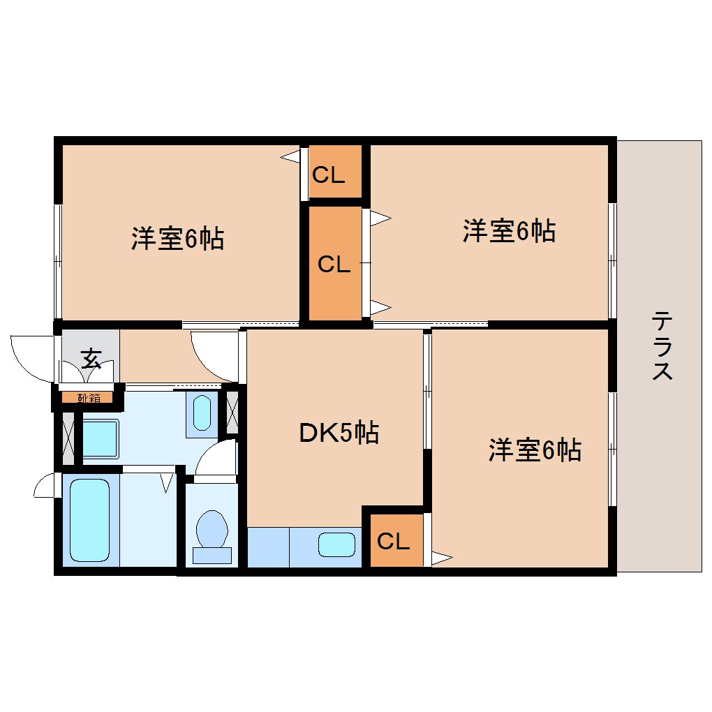 加茂駅 徒歩8分 1階の物件間取画像