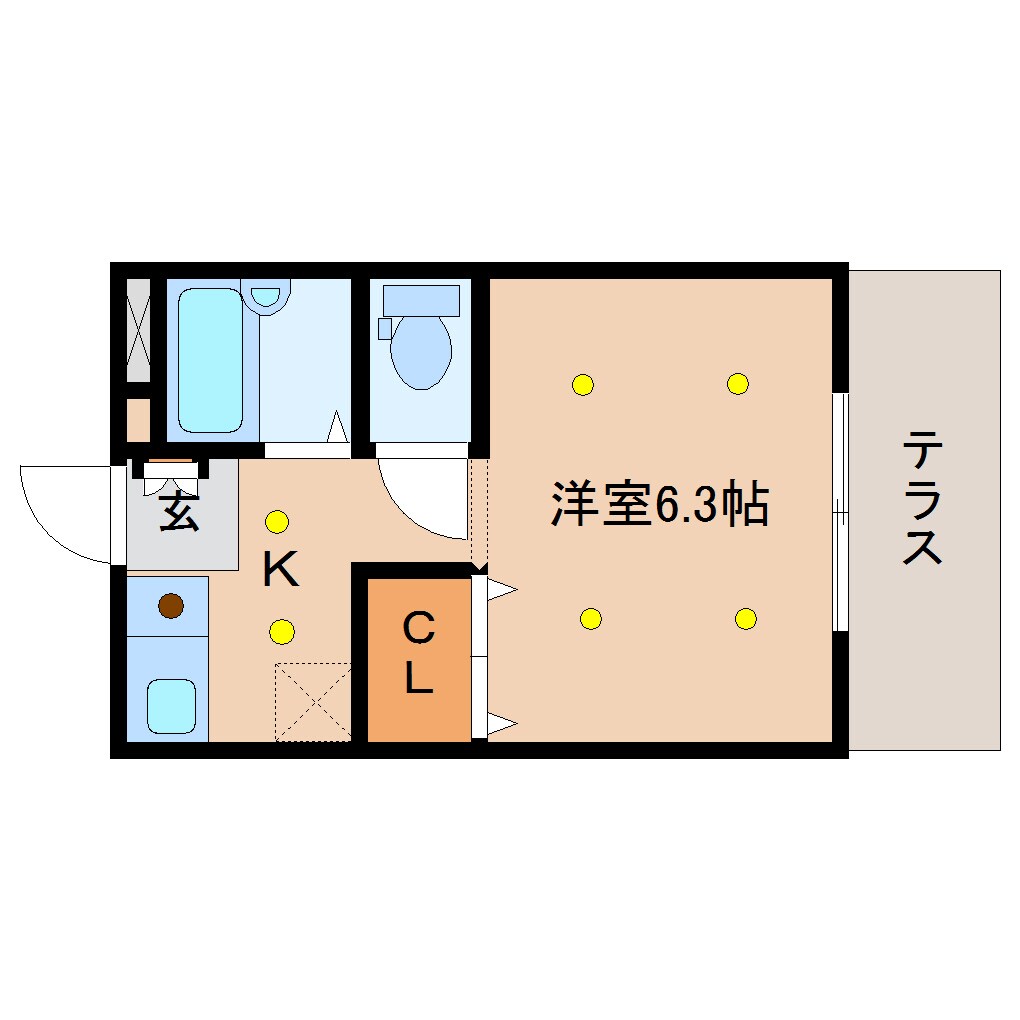 奈良県奈良市北市町ハイツ 1階の物件間取画像