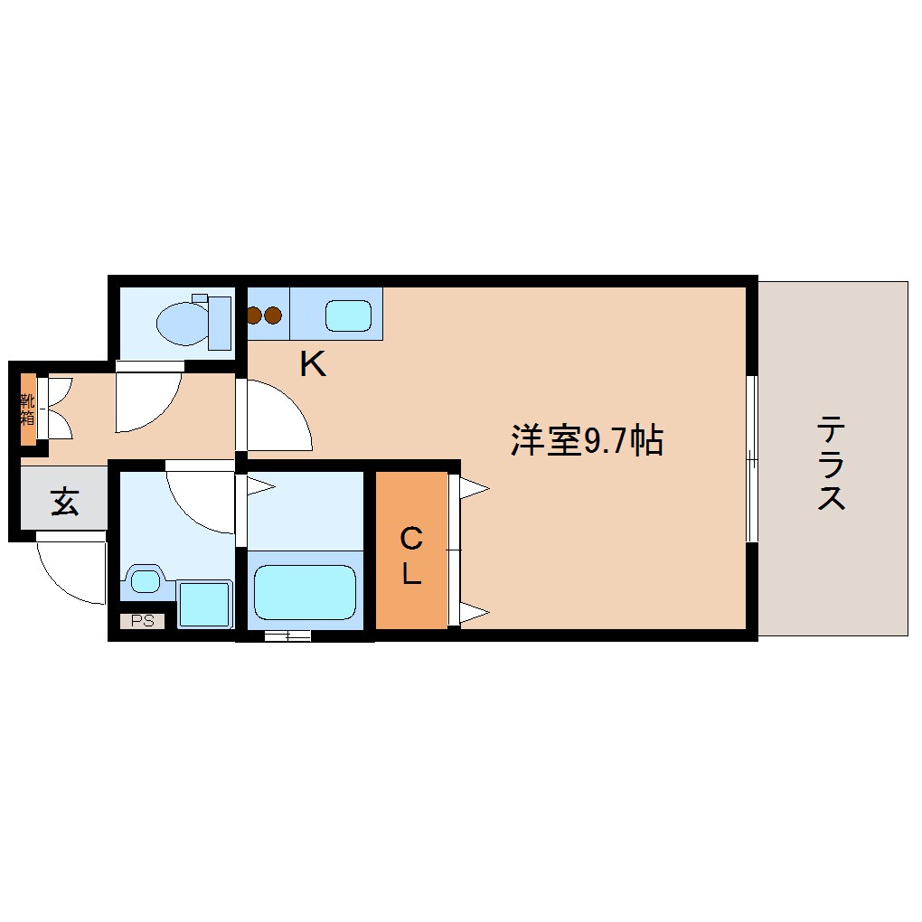 奈良県奈良市中新屋町コーポ 1階の物件間取画像