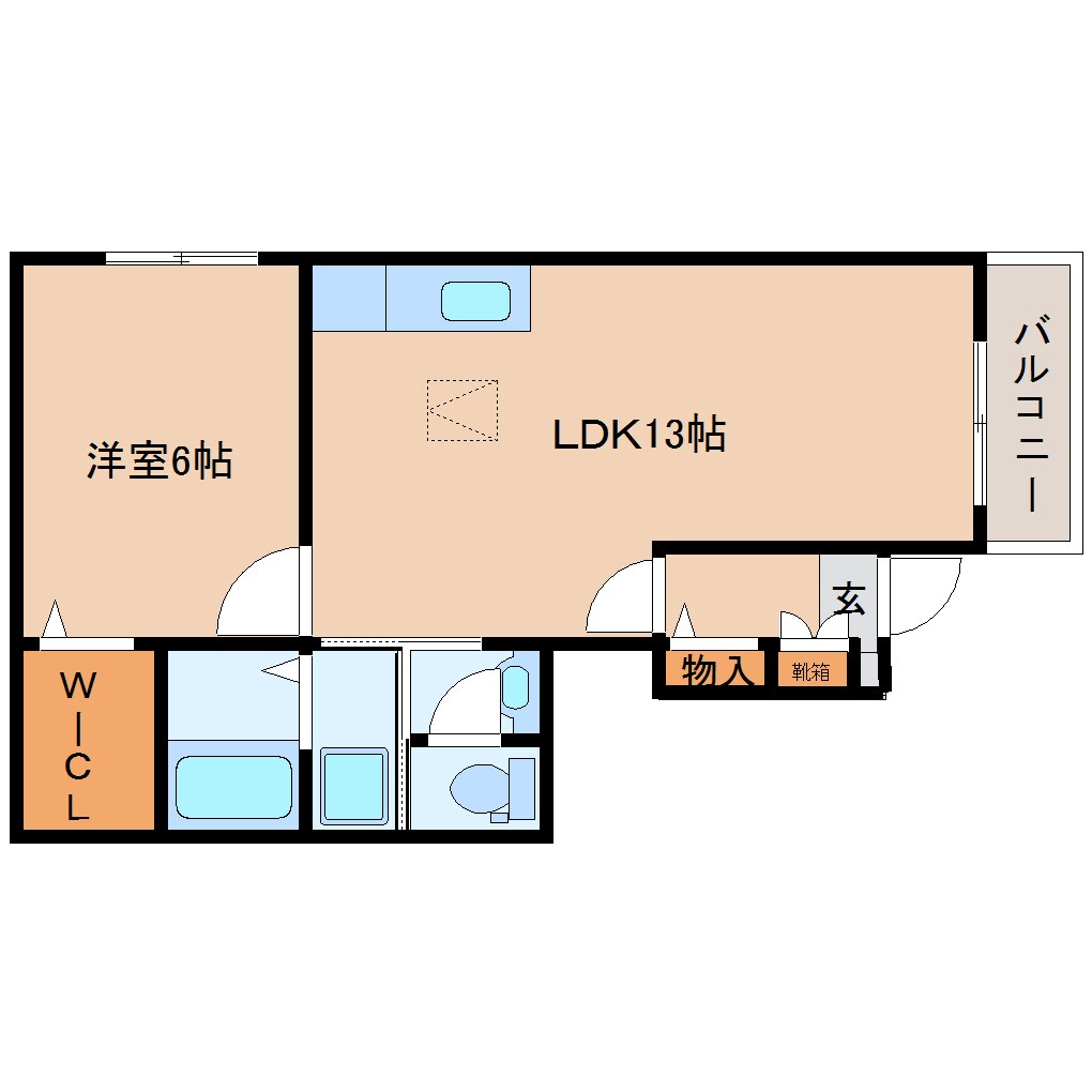 京終駅 徒歩7分 1階の物件間取画像