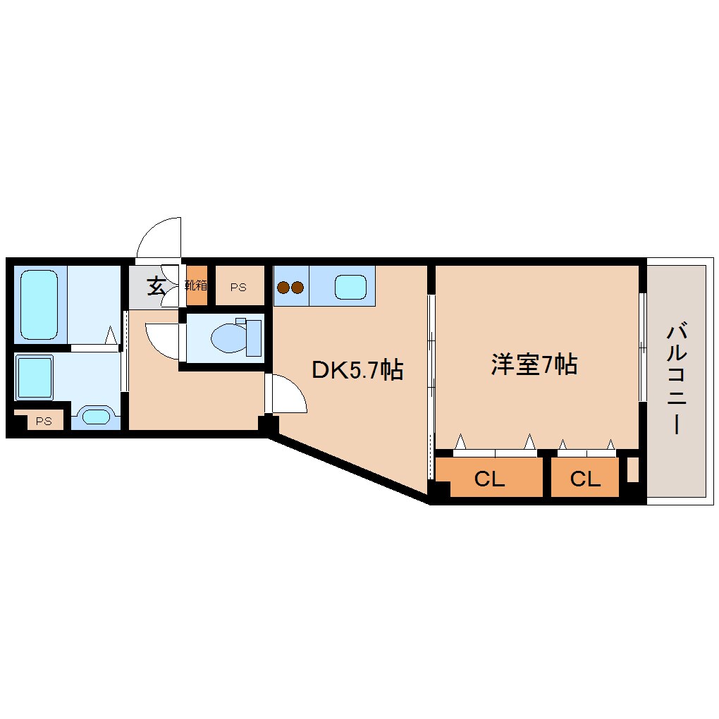 奈良駅 徒歩1分 2階の物件間取画像