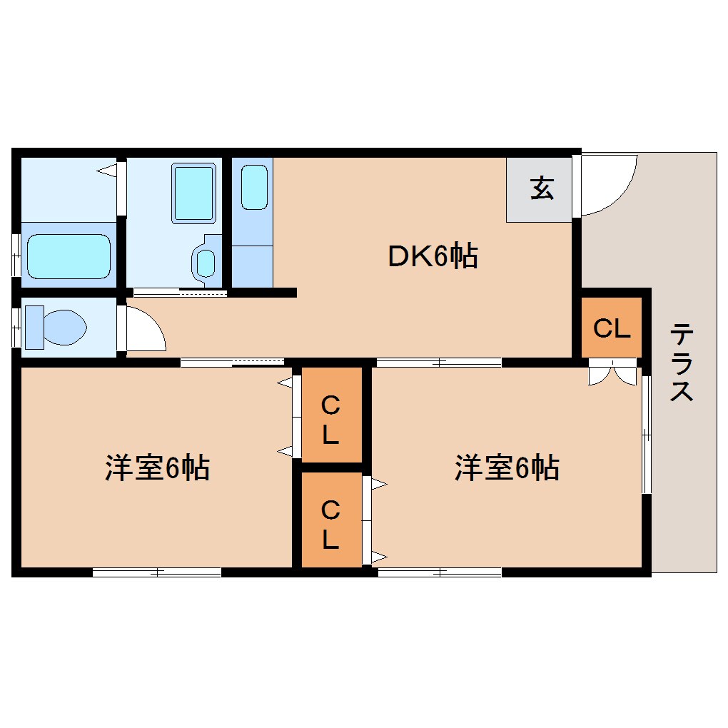 加茂駅 徒歩7分 1階の物件間取画像