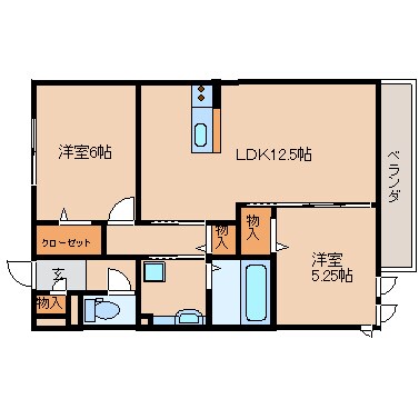 奈良駅 徒歩18分 3階の物件間取画像