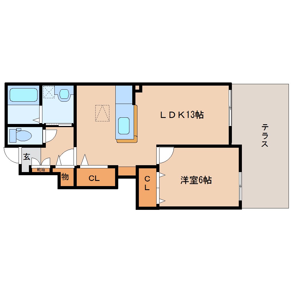 木津駅 徒歩14分 1階の物件間取画像