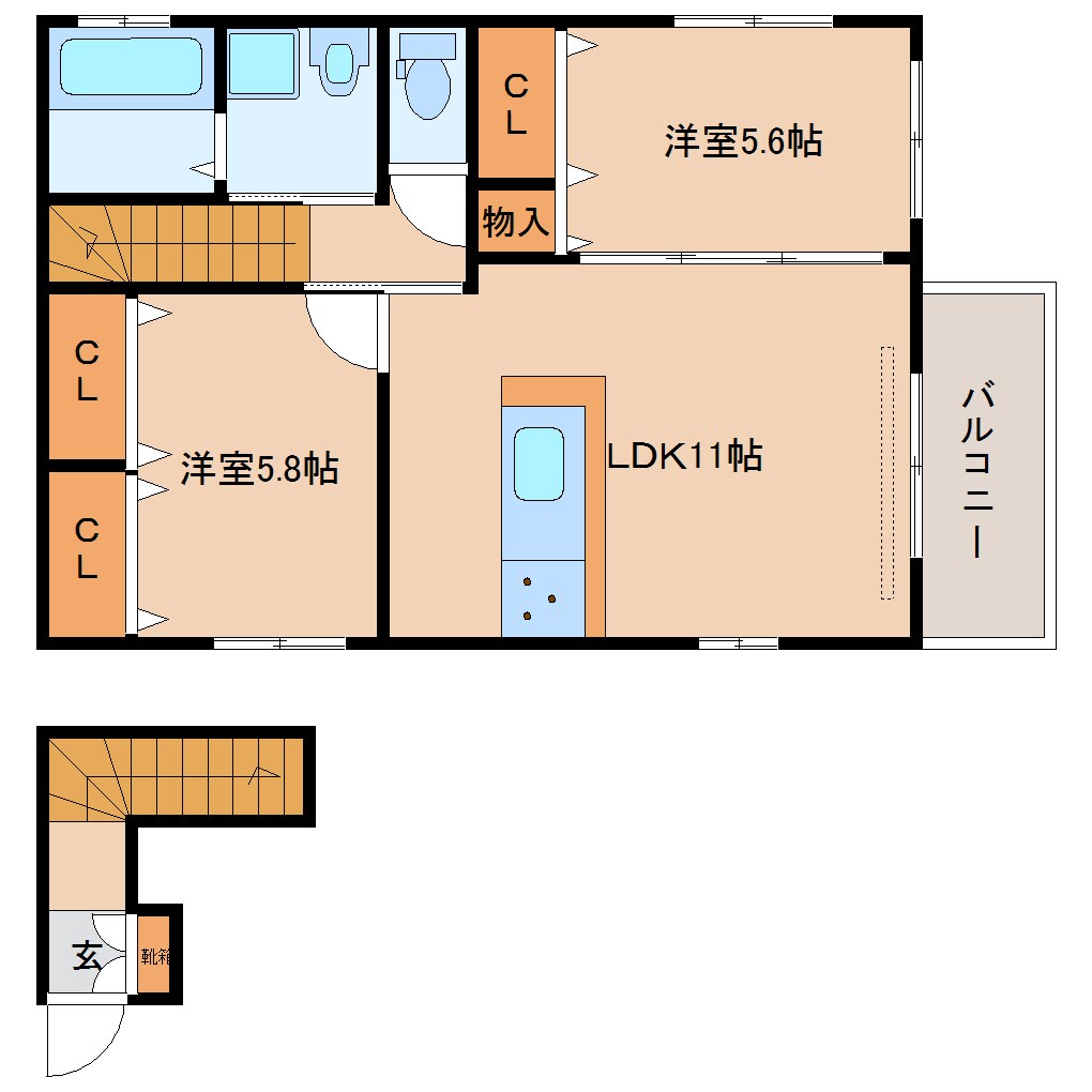 新大宮駅 徒歩6分 2階の物件間取画像