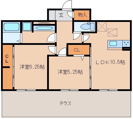 奈良駅 徒歩12分 1階の物件間取画像