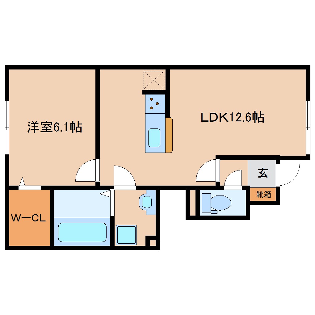 奈良県奈良市東九条町ハイツ 1階の物件間取画像