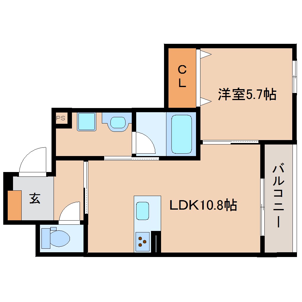 奈良駅 徒歩5分 1階の物件間取画像