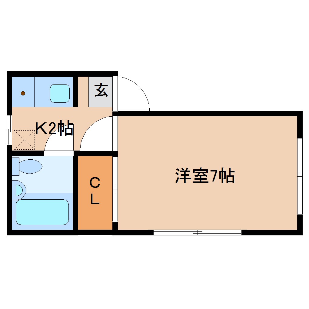 京終駅 徒歩7分 2階の物件間取画像