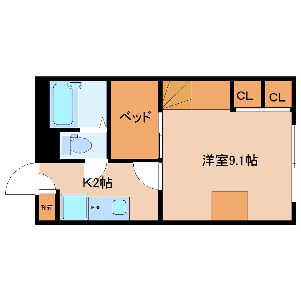 近鉄奈良駅 バス22分  柏木町下車：停歩5分 2階の物件間取画像