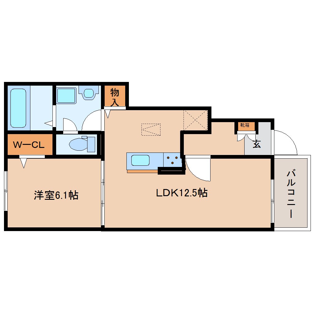 加茂駅 徒歩6分 1階の物件間取画像
