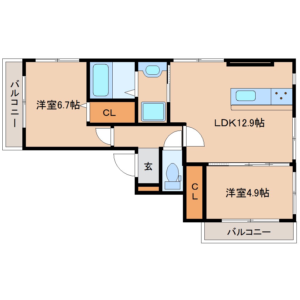 木津駅 徒歩7分 2階の物件間取画像