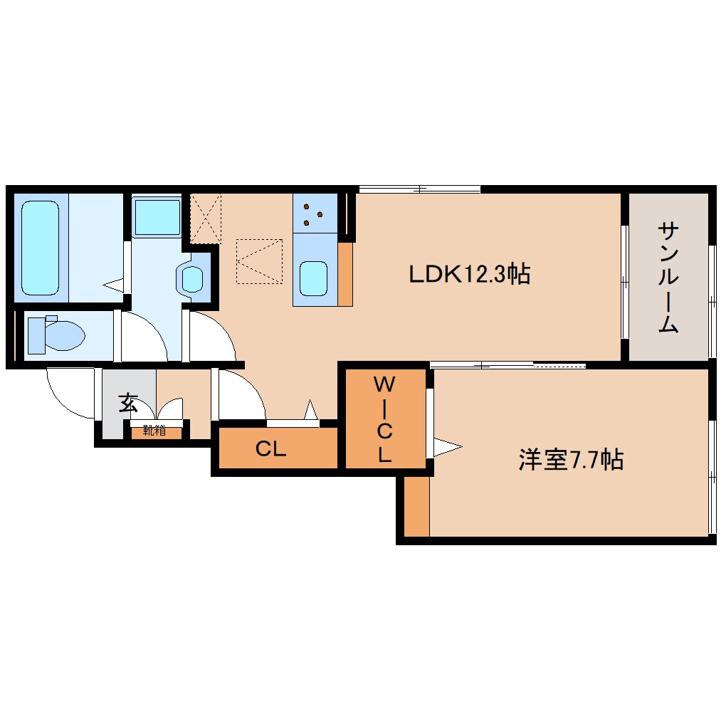 加茂駅 徒歩10分 1階の物件間取画像