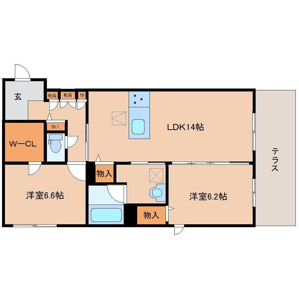 近鉄奈良駅 徒歩5分 1階の物件間取画像