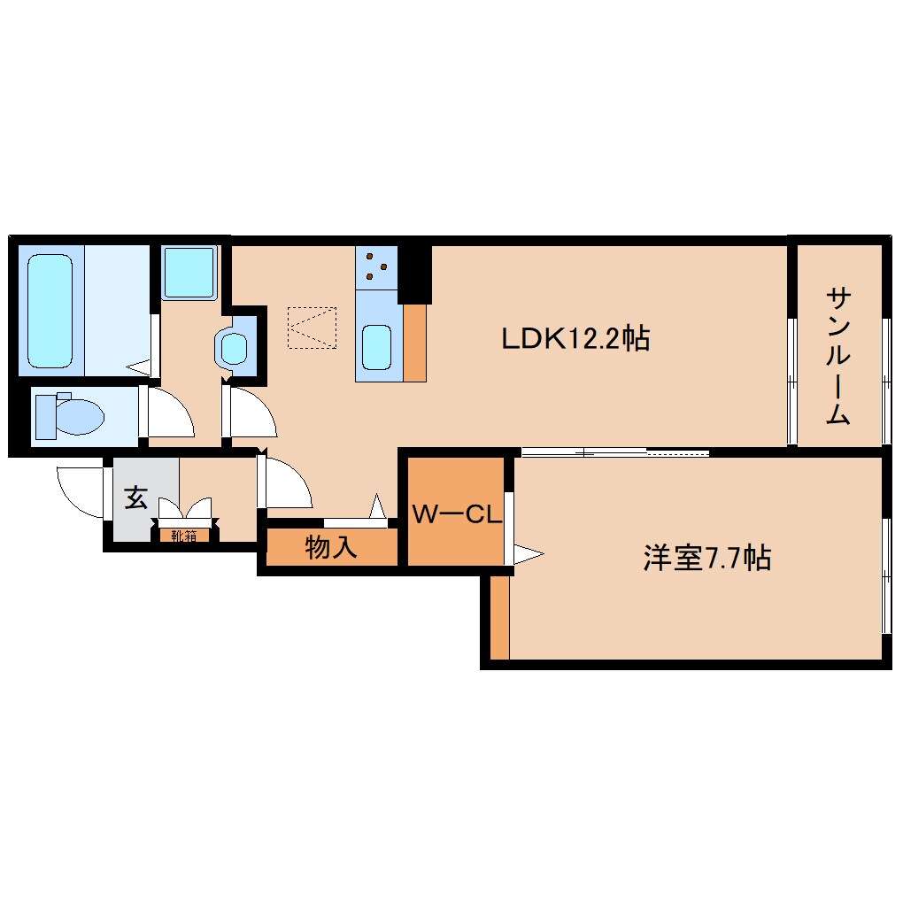 京終駅 徒歩24分 1階の物件間取画像