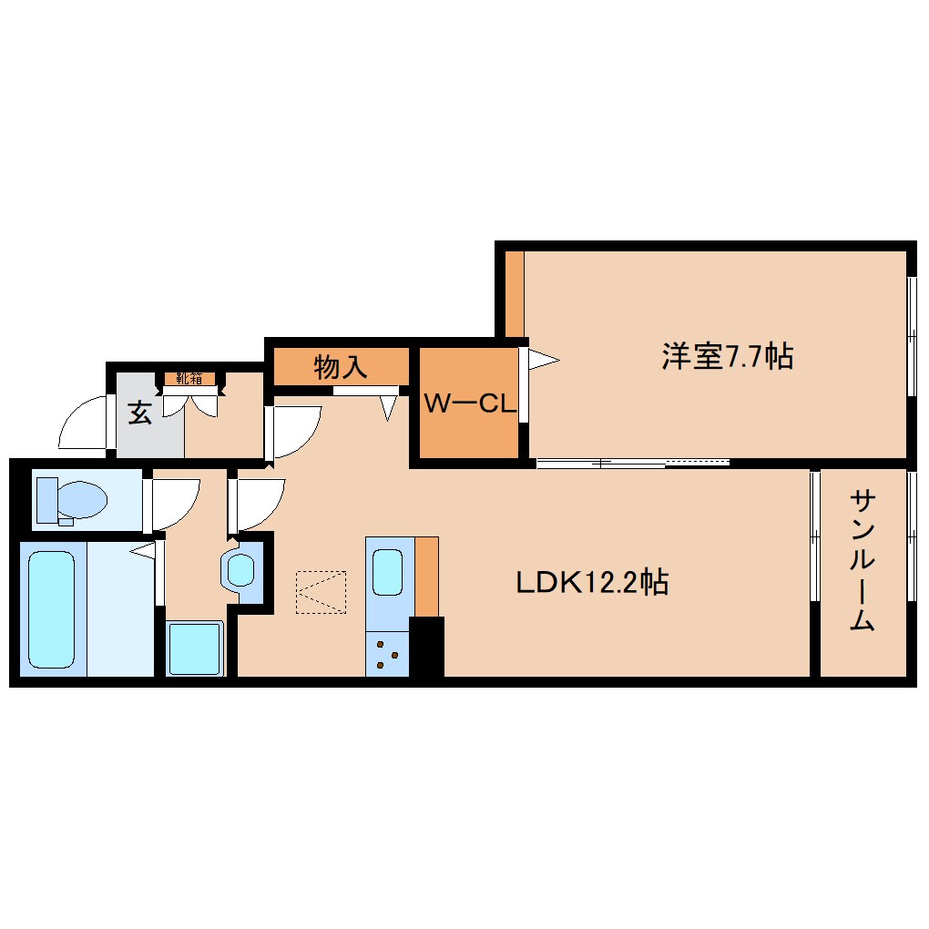 京終駅 徒歩24分 1階の物件間取画像