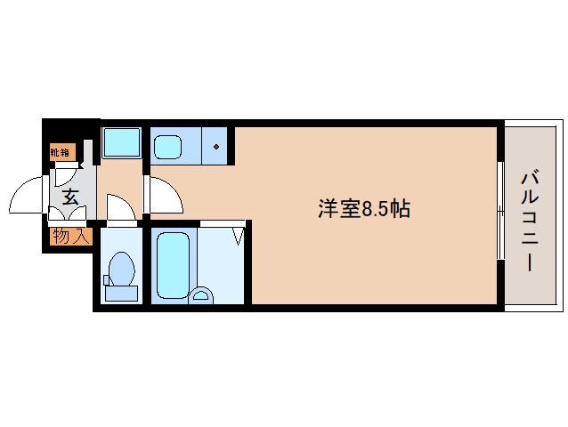 京終駅 徒歩15分 3階の物件間取画像