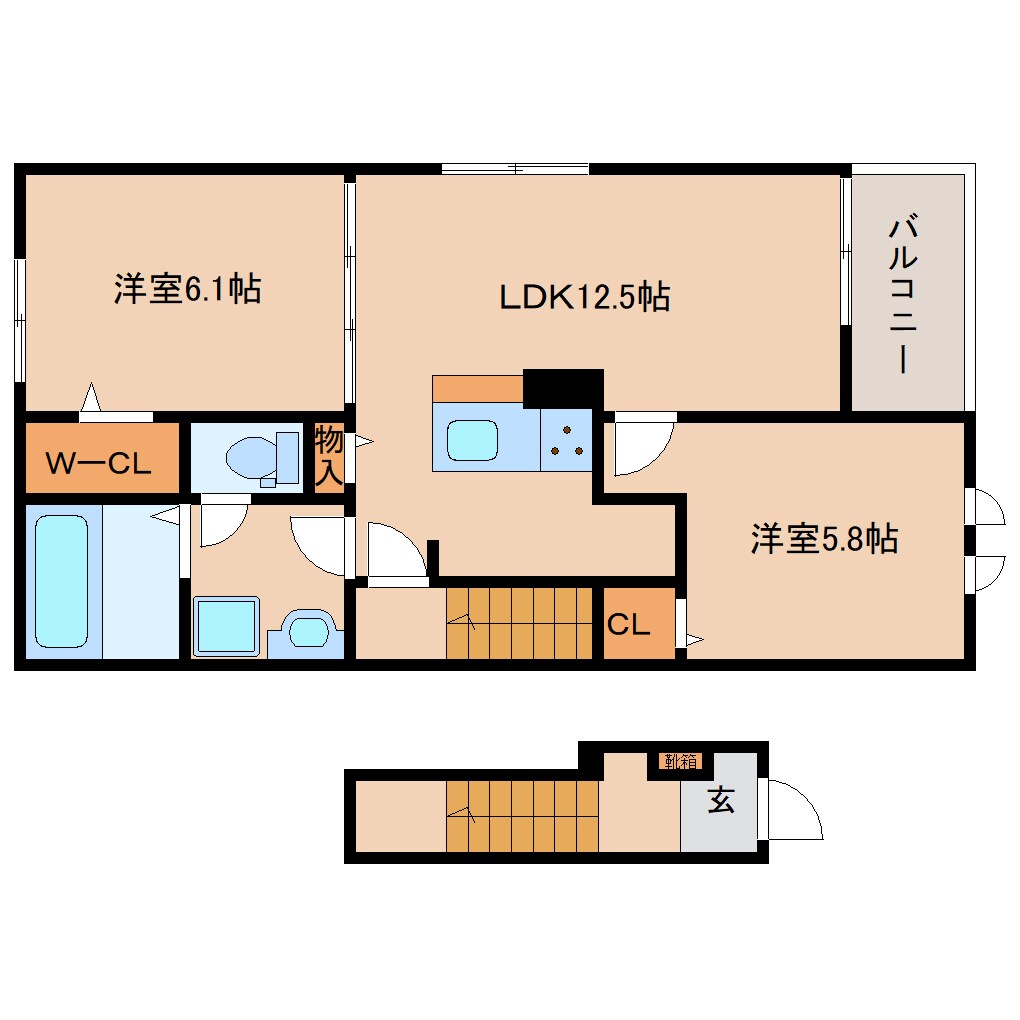 クローバーの物件間取画像