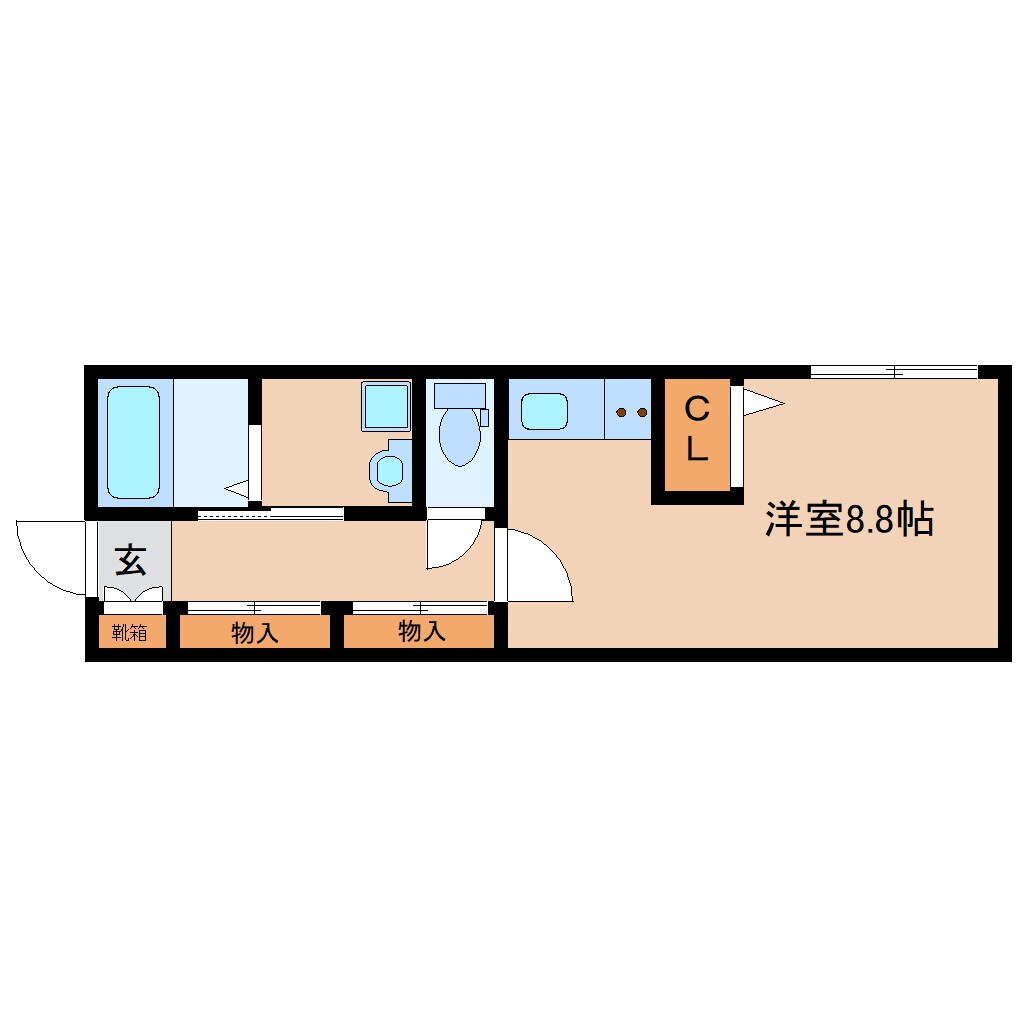 奈良県奈良市北市町ハイツ 2階の物件間取画像