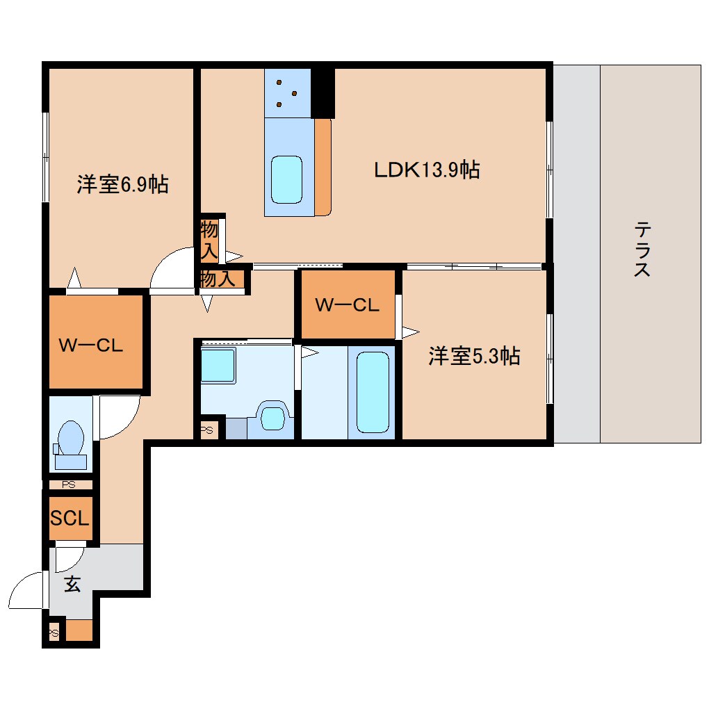 近鉄奈良駅 徒歩6分 1階の物件間取画像