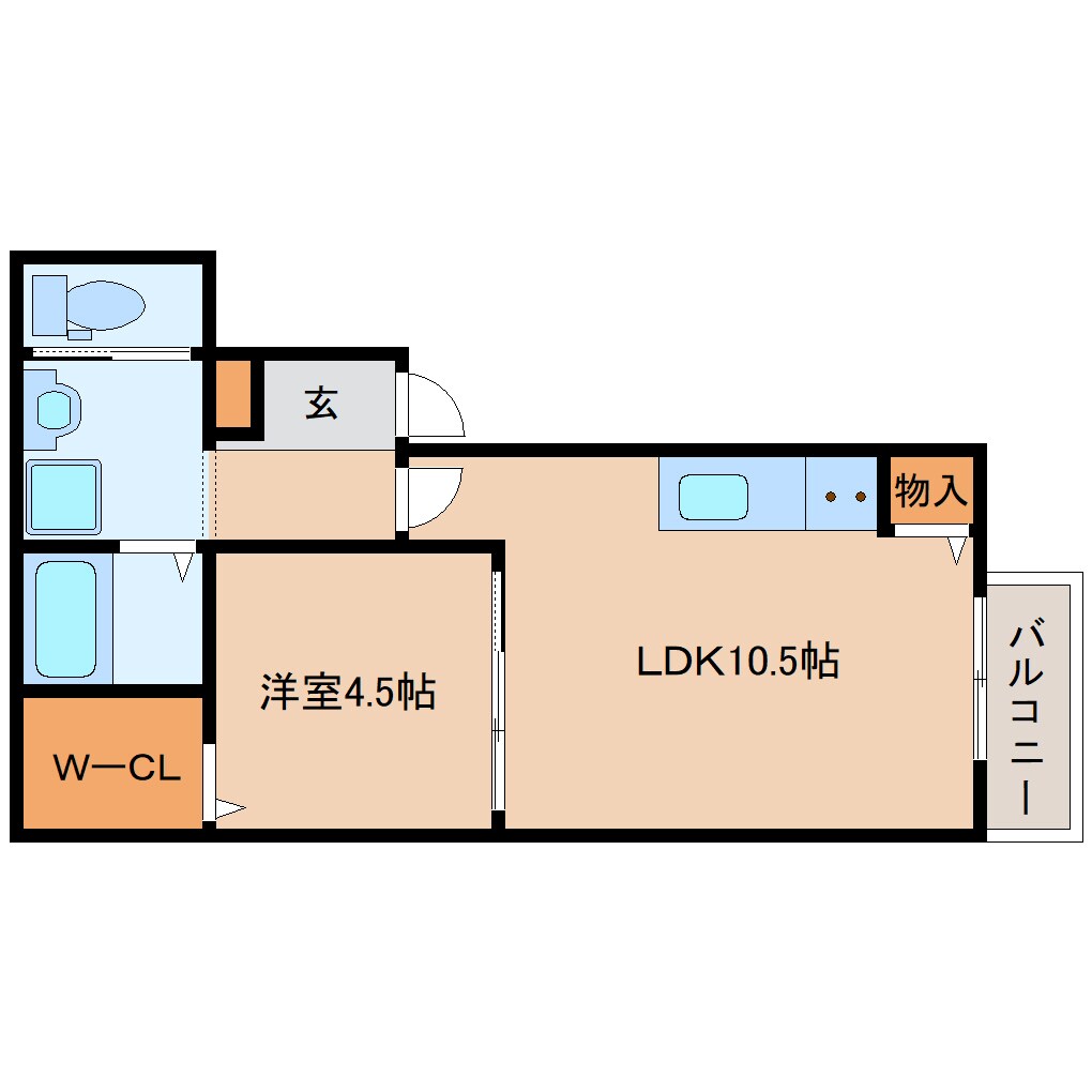 奈良県奈良市法蓮町アパート 3階の物件間取画像