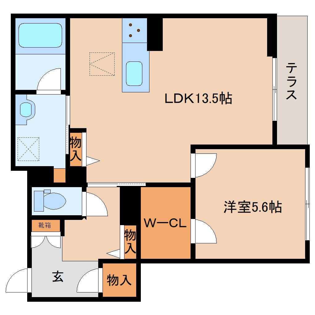 新大宮駅 徒歩4分 1階の物件間取画像