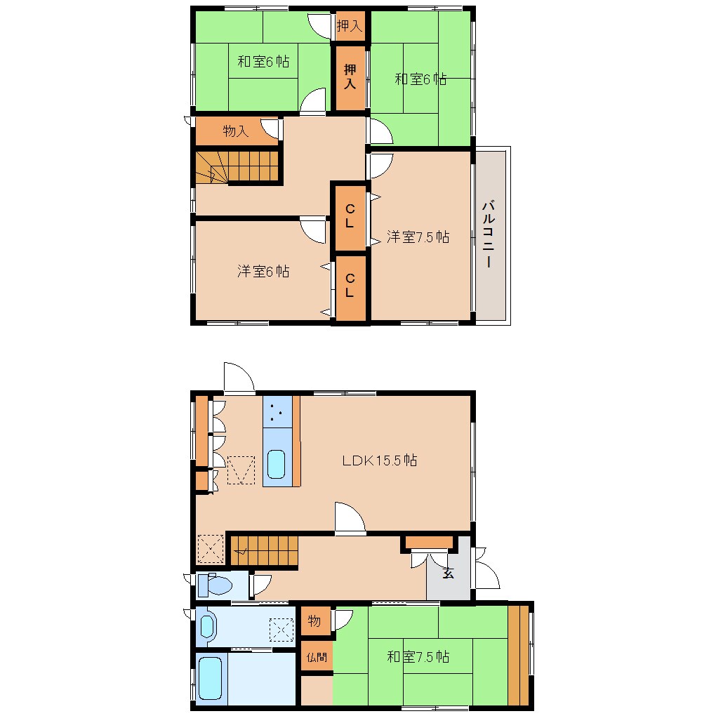 加茂駅 徒歩15分 2階の物件間取画像