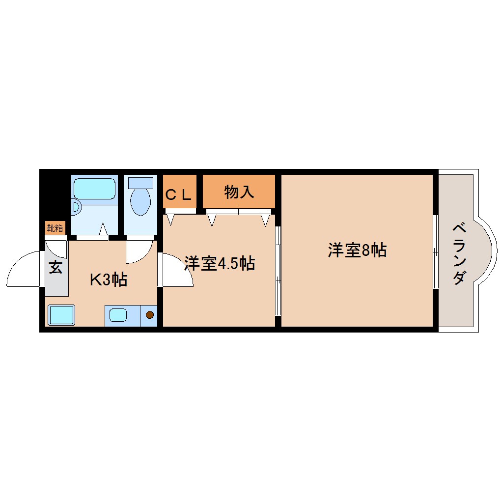 五位堂駅 徒歩4分 4階の物件間取画像