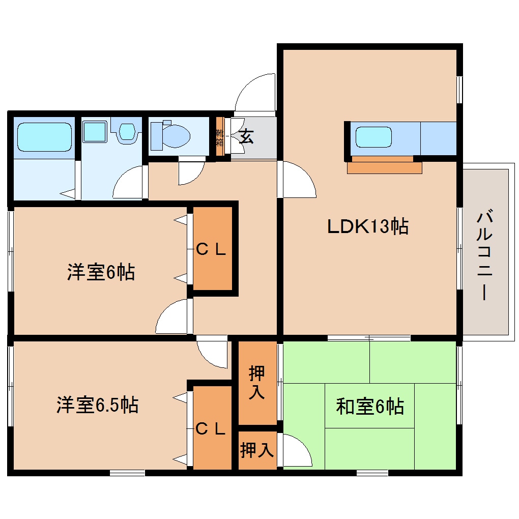 志都美駅 徒歩6分 2階の物件間取画像