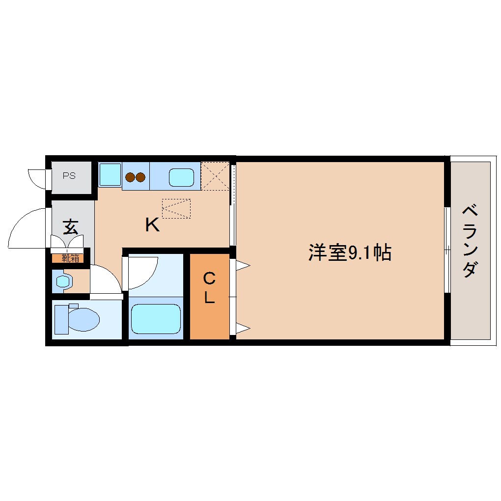 関屋駅 徒歩4分 4階の物件間取画像
