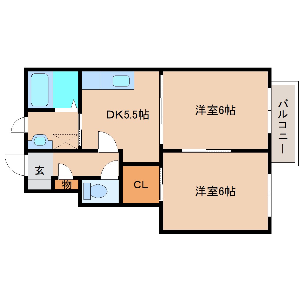 奈良県葛城市長尾ハイツ 1階の物件間取画像