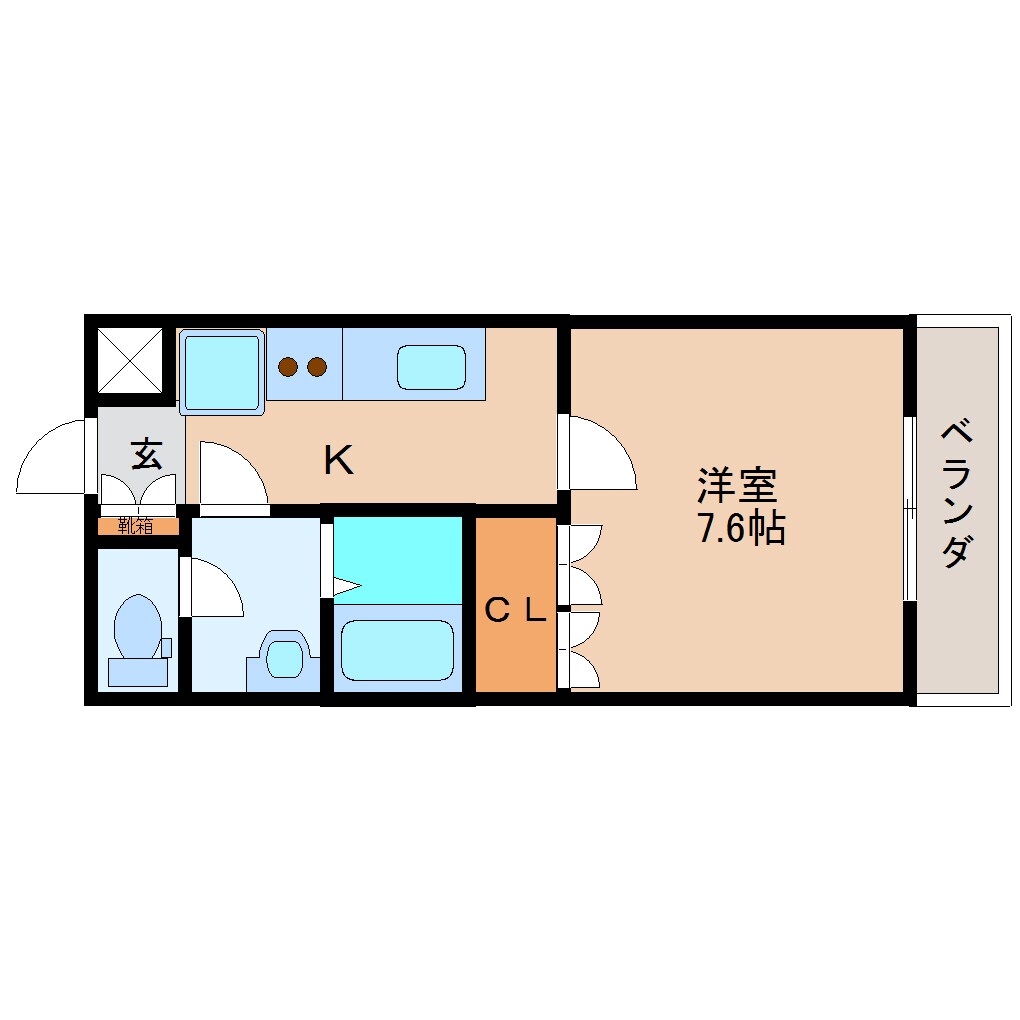 二上駅 徒歩8分 1階の物件間取画像