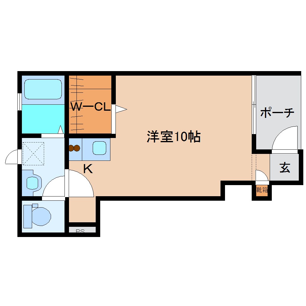 近鉄下田駅 徒歩9分 1階の物件間取画像
