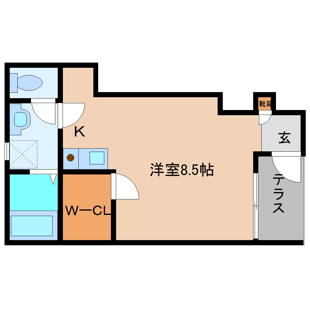 近鉄下田駅 徒歩12分 1階の物件間取画像