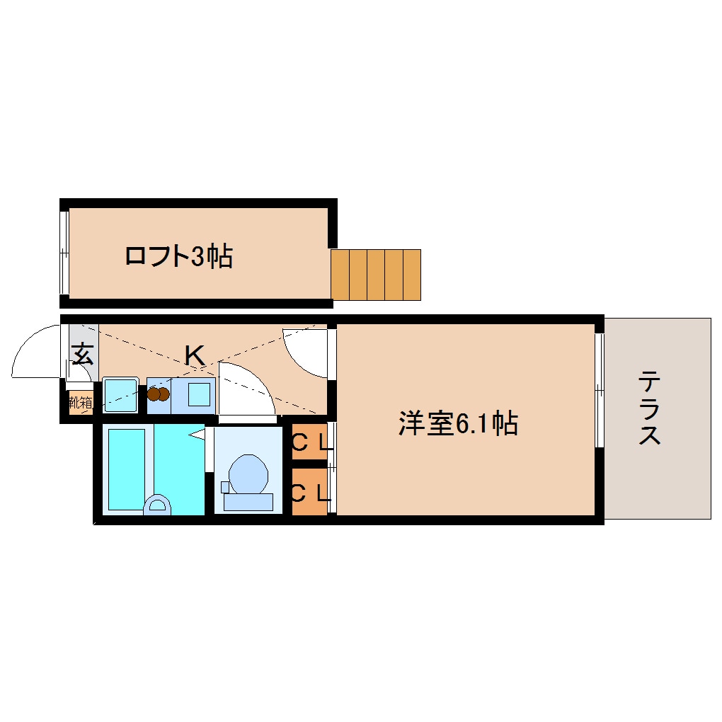 五位堂駅 徒歩13分 1階の物件間取画像