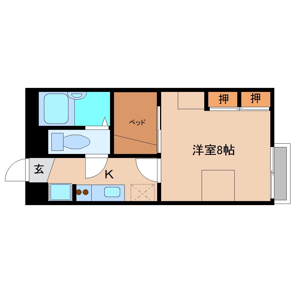 五位堂駅 徒歩13分 2階の物件間取画像