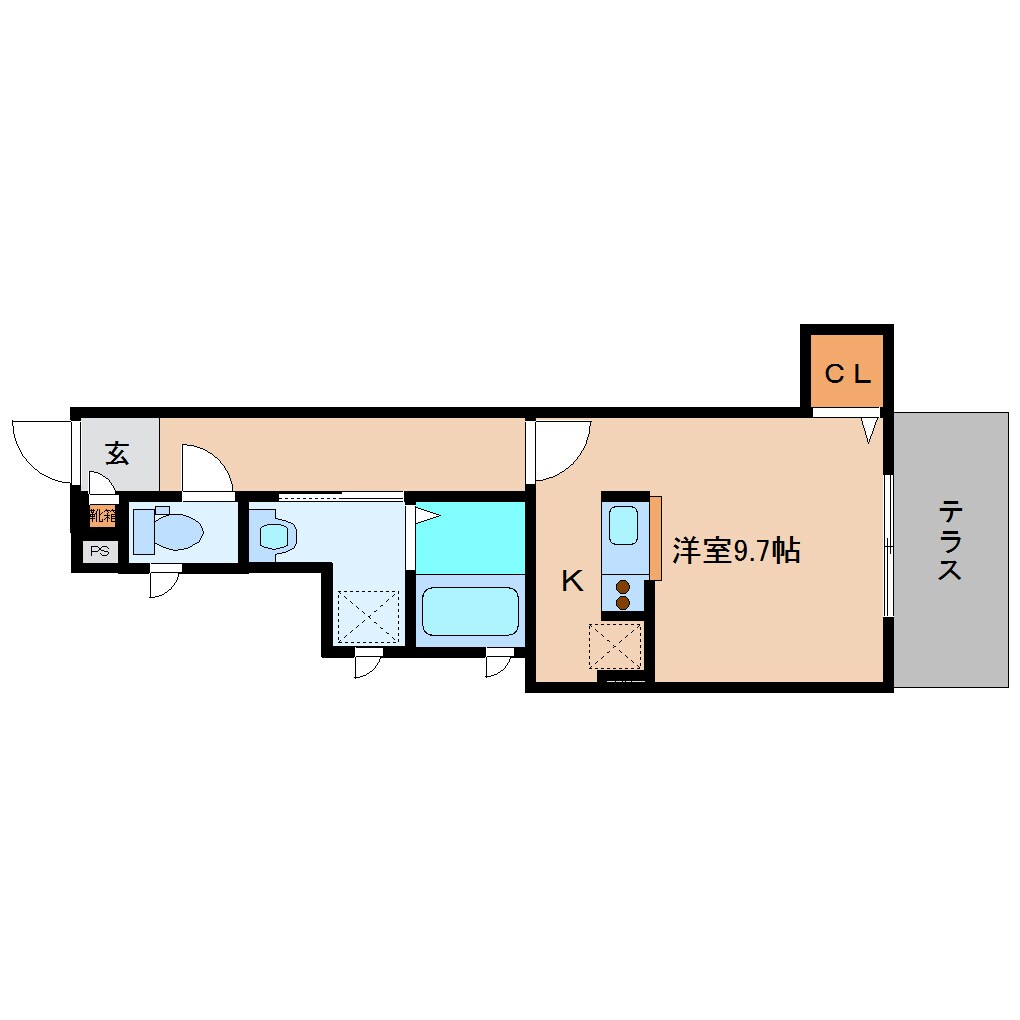 二上駅 徒歩8分 1階の物件間取画像