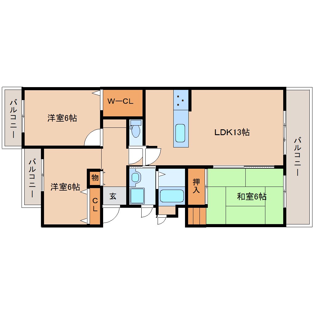 五位堂駅 徒歩25分 4階の物件間取画像