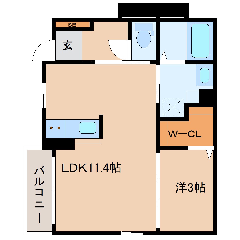 五位堂駅 徒歩23分 1階の物件間取画像