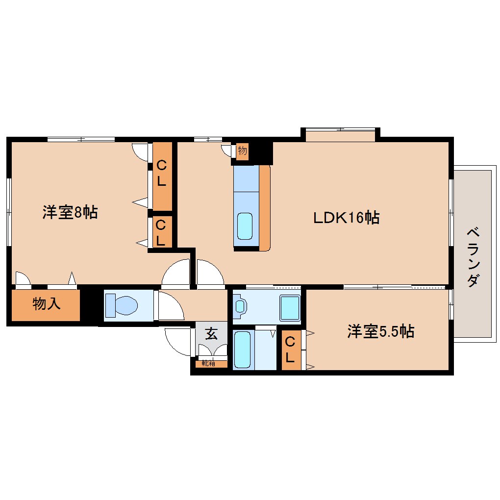 近鉄郡山駅 バス15分  泉原下車：停歩2分 2階の物件間取画像