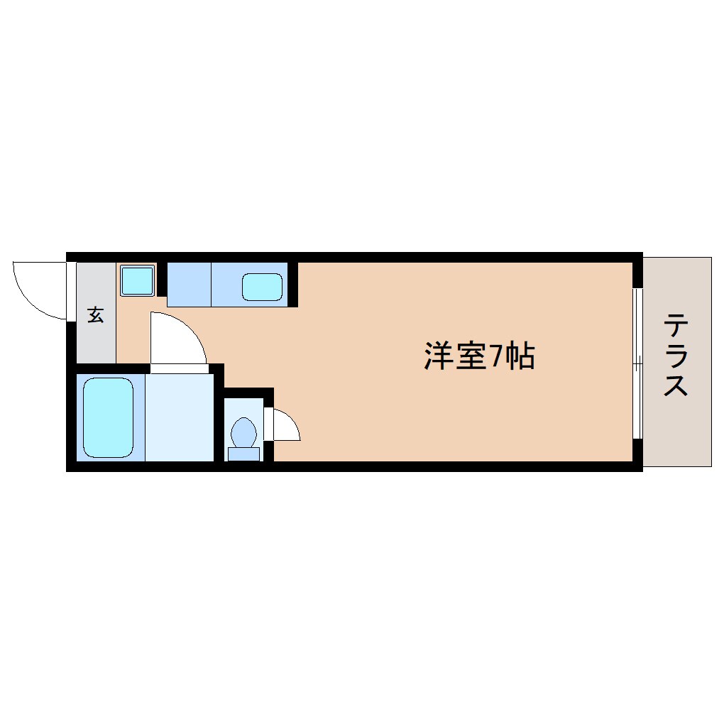 近鉄郡山駅 徒歩10分 1階の物件間取画像