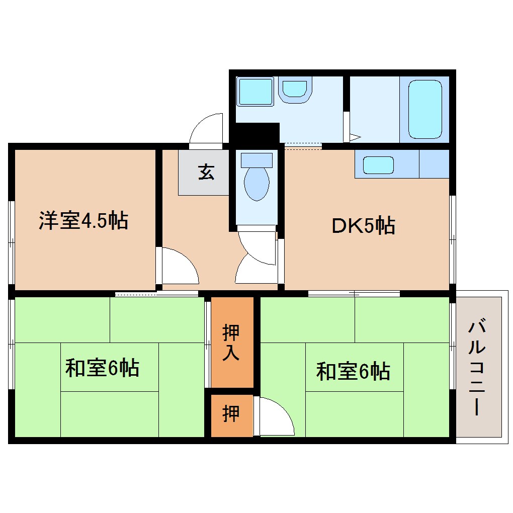 大和小泉駅 徒歩3分 2階の物件間取画像