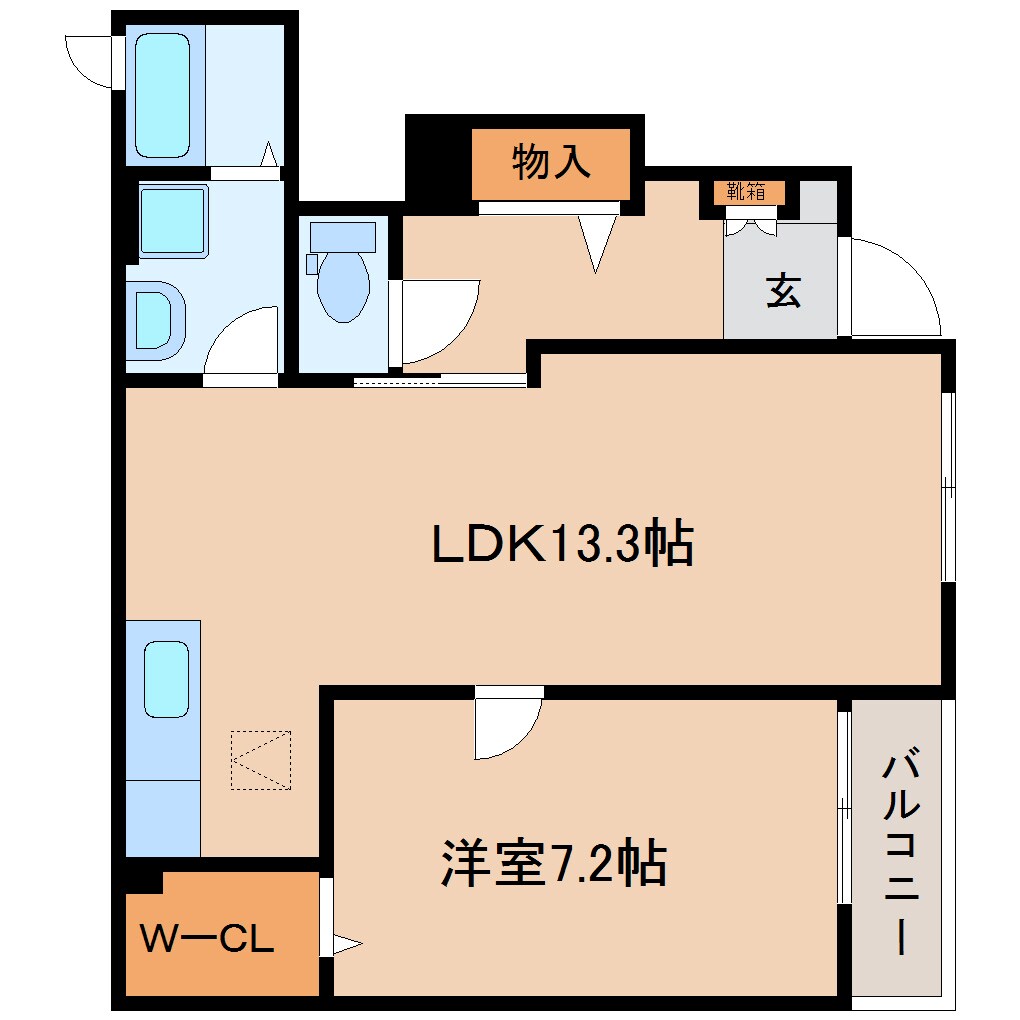 平端駅 徒歩10分 1階の物件間取画像