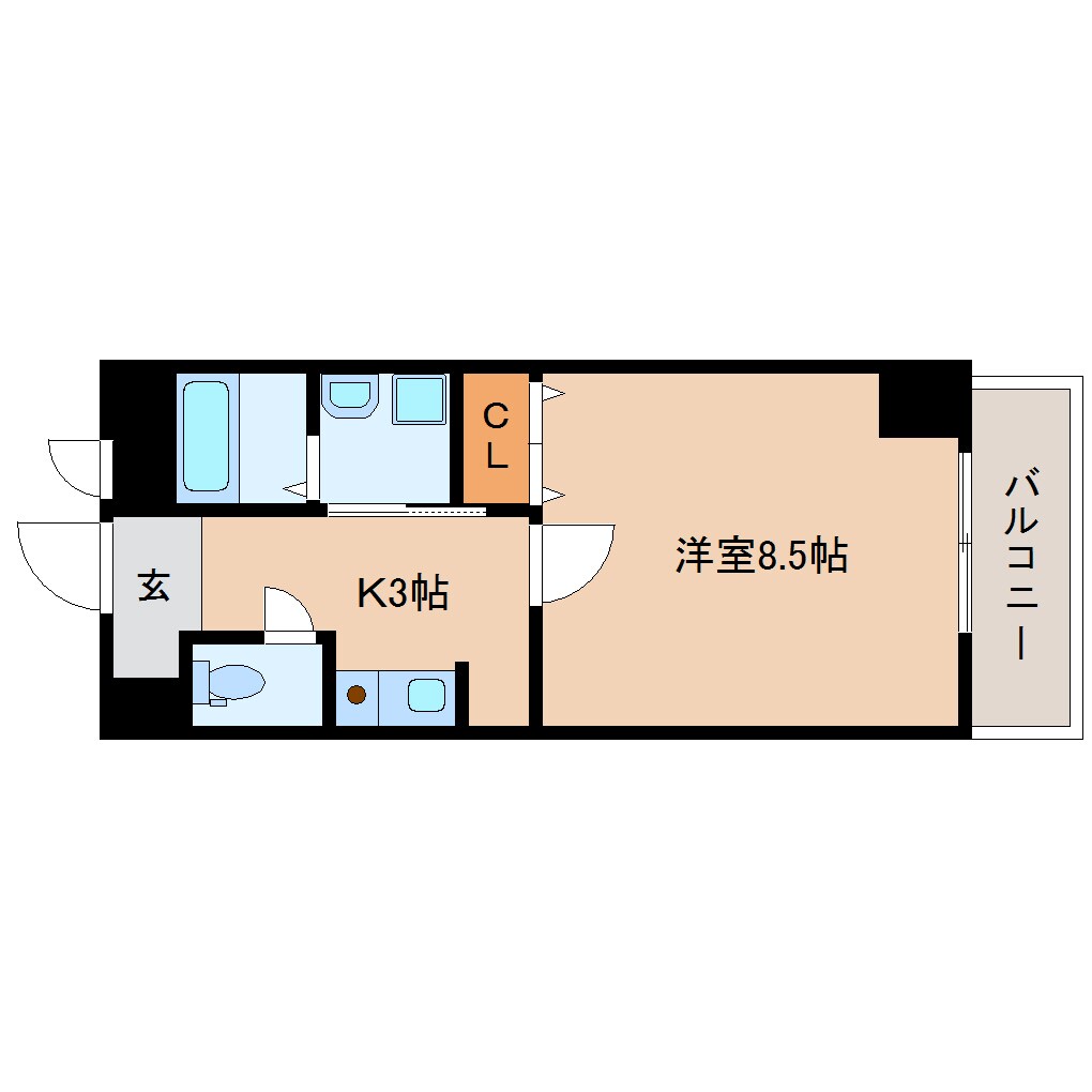 近鉄郡山駅 徒歩4分 1階の物件間取画像