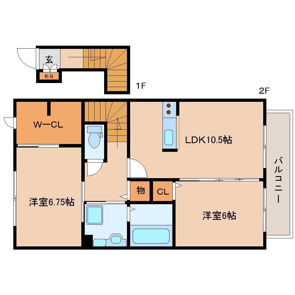九条駅 徒歩7分 2階の物件間取画像