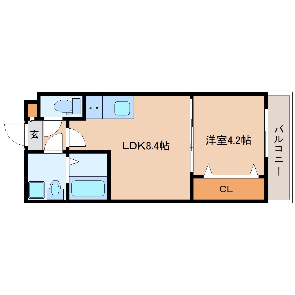 近鉄郡山駅 徒歩5分 1階の物件間取画像