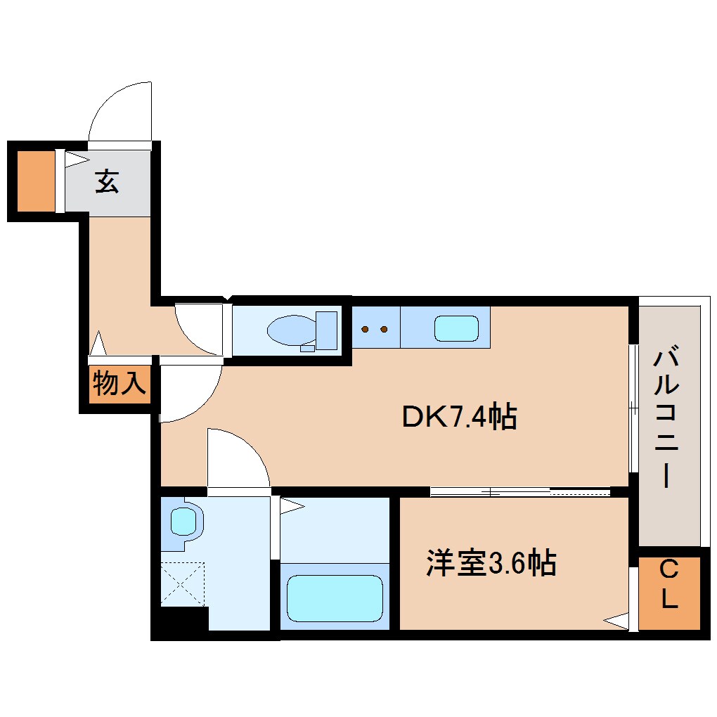 近鉄郡山駅 徒歩9分 3階の物件間取画像
